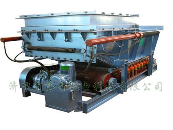 它將帶式（甲帶）給料機的手動檢修閘門改為電動、液動或氣動控制閥門，增大了閘門推力